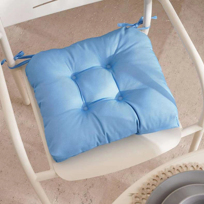 Tonal Water Repellant Digital Printed Outdoor Filled Chair Pad 40X40X5Cm - Blue