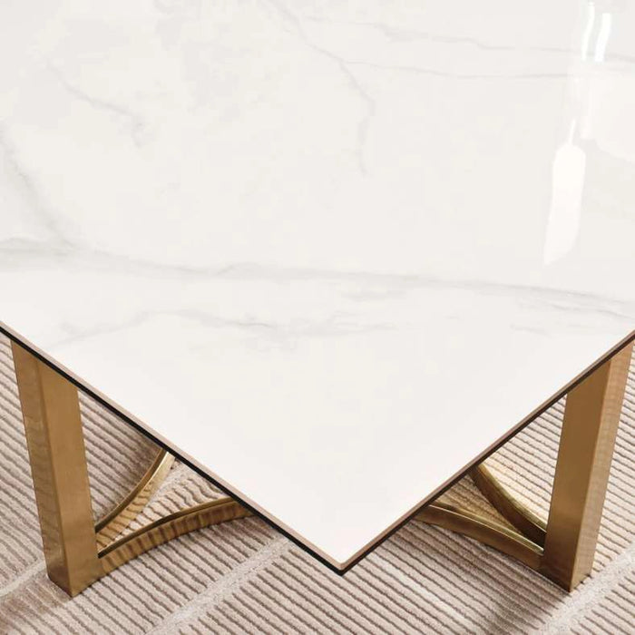 Topsy New Coffee Table - White Gold