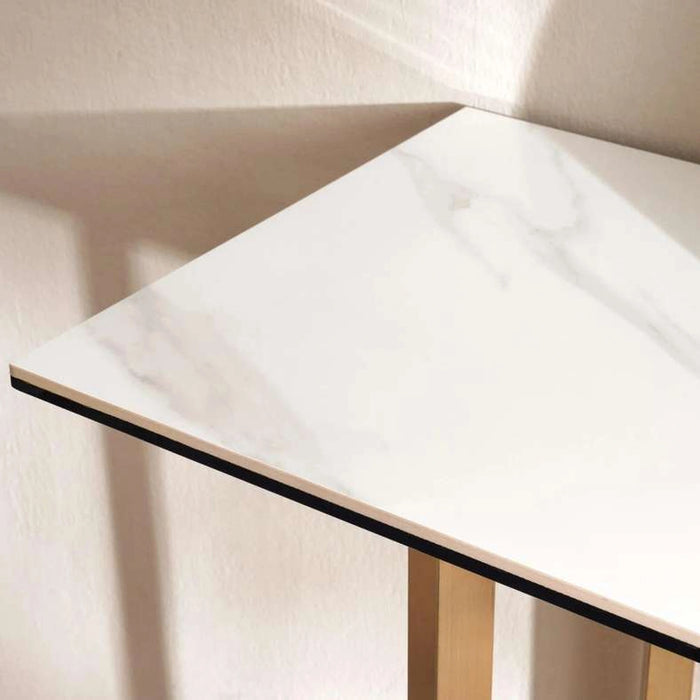 Topsy New Console With Mirror - White Gold