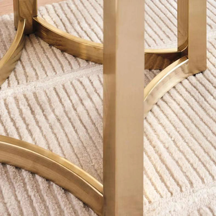 Topsy New End Table - White Gold