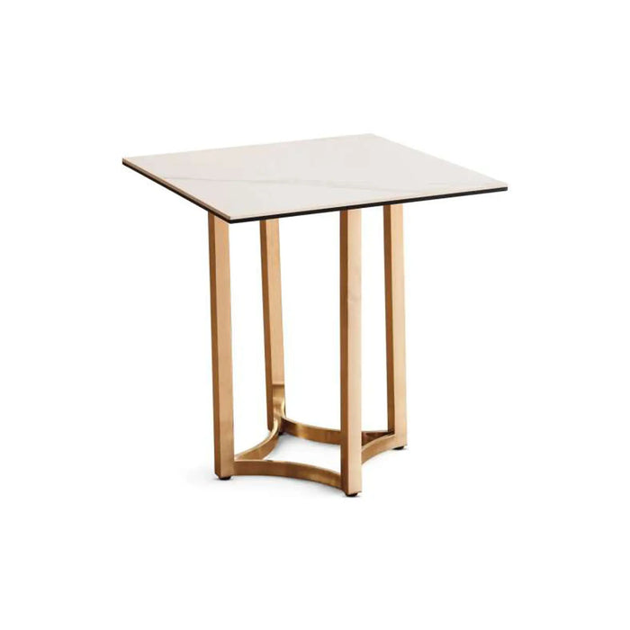 Topsy New End Table - White Gold