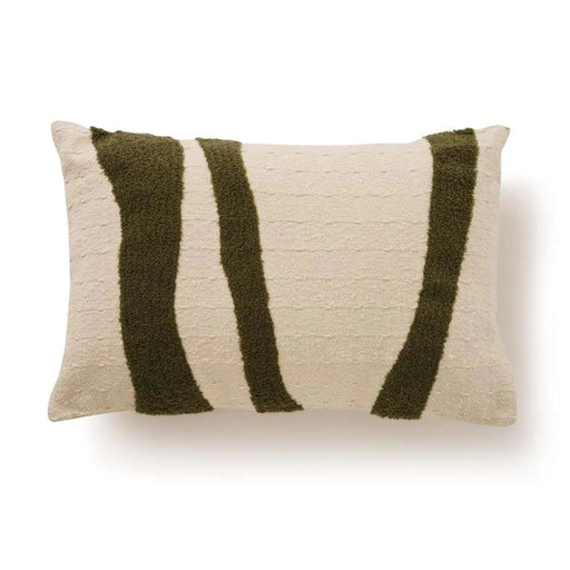 Toren Hand Embroidered Filled Cushion 40X60Cm - Moss Green PAN HOME
