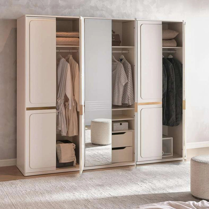 Torino 6 Door Wardrobe - Cream