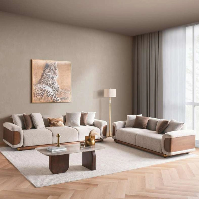 Torou 3 Seater Sofa - Brown