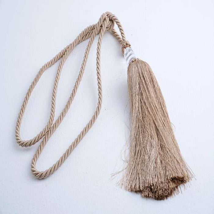 Torrance Crystal Tassel Tieback-Beige