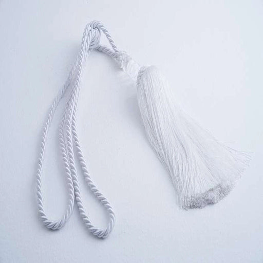 Torrance Crystal Tassel Tieback-White PAN HOME