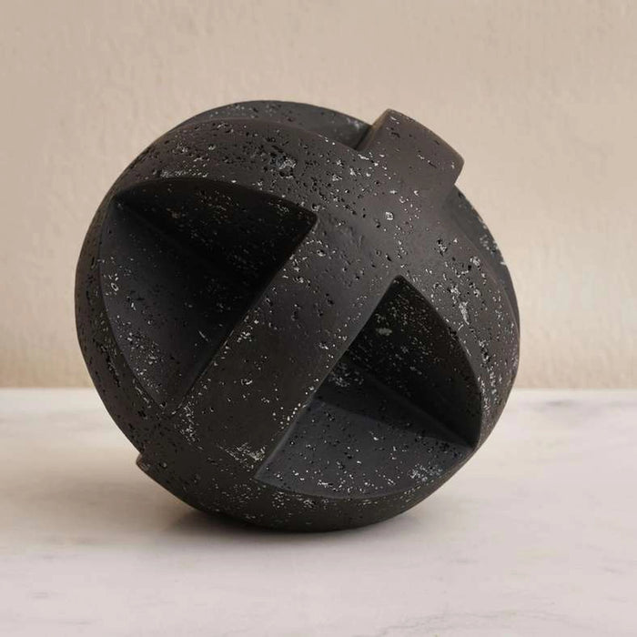 Torre Polyresin Deor Orb 16X16X16Cm - Black