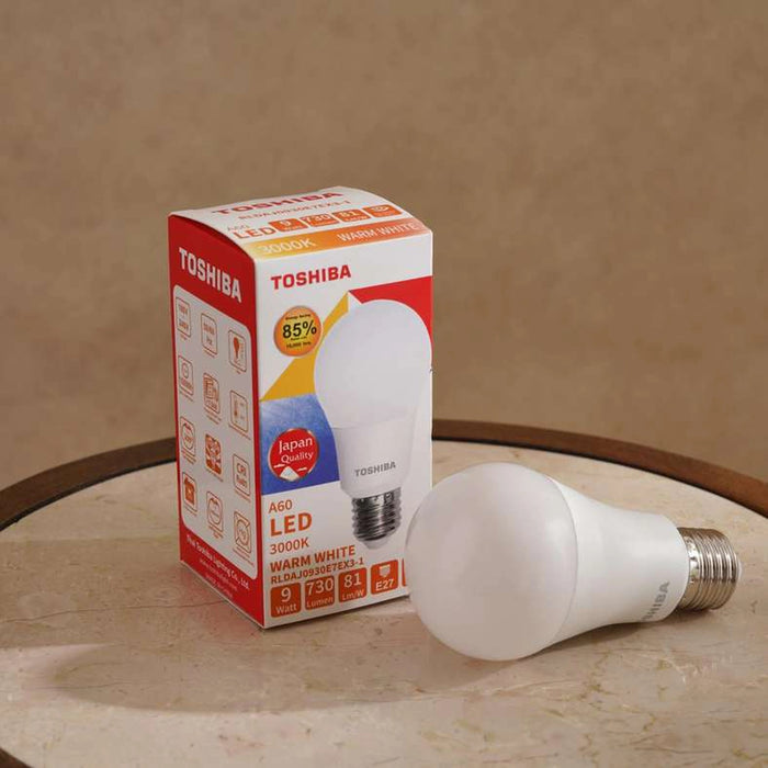 Toshiba E27 Led Bulb 9W 730Lumen 3000K Warm White