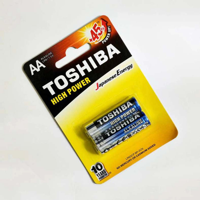 Toshiba High Power Alkaline 1.5V 2-Piece Battery Aa - Navy Blue