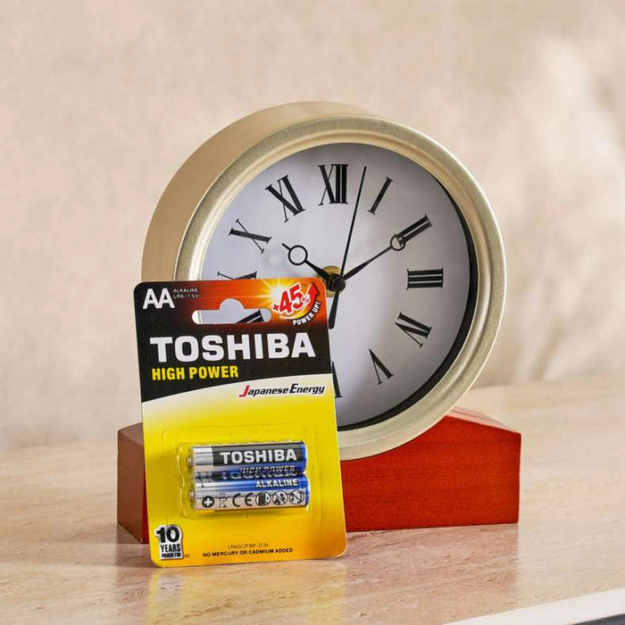 Toshiba High Power Alkaline 1.5V 2-Piece Battery Aa - Navy Blue