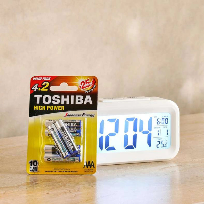 Toshiba High Power Alkaline 1.5V 6-Pieces Battery Aaa