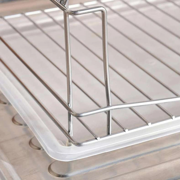 Tovin 2-Tier Dish Rack With Cutlery Holder 24X30X36Cm - Chrome