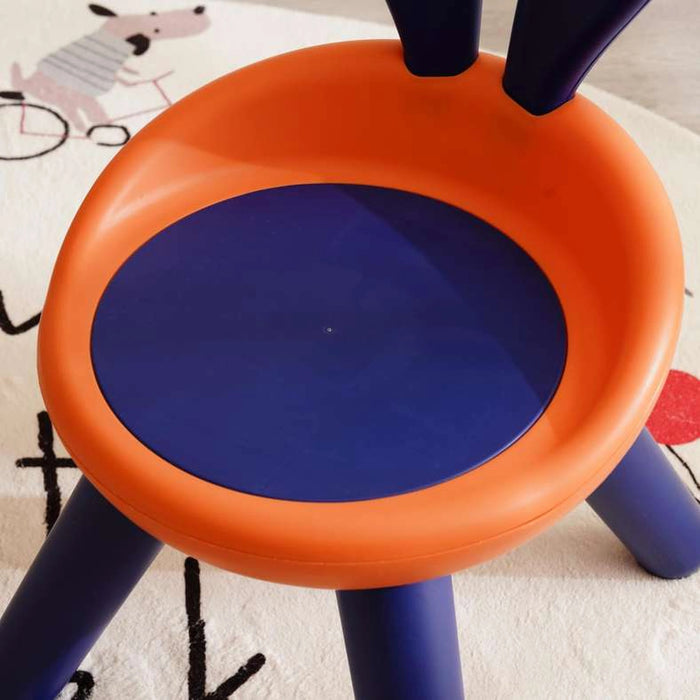 Trady Child Rabbit Ear Backrest Chair 28X28X42Cm - Navy
