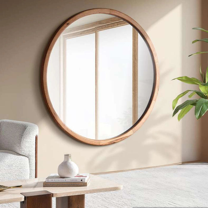 Trafford Console Mirror Round Large - Natural