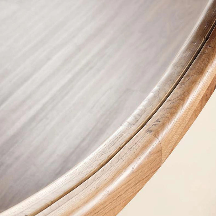 Trafford Console Mirror Round Large - Natural