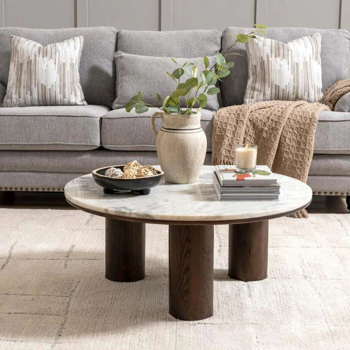 Traosa Coffee Table Marble - White Brown