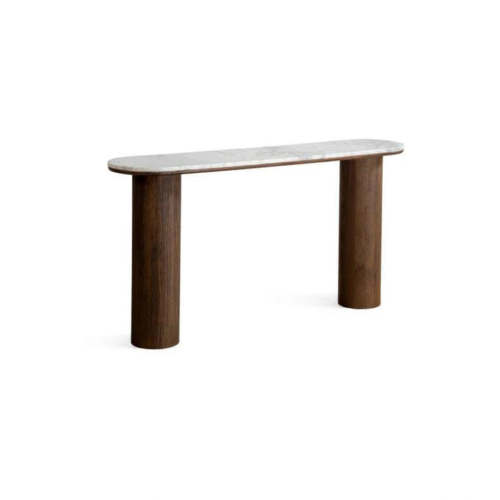 Traosa Console Table Marble - White Brown