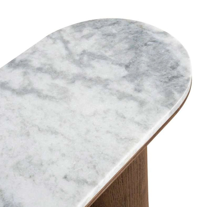 Traosa Console Table Marble - White Brown