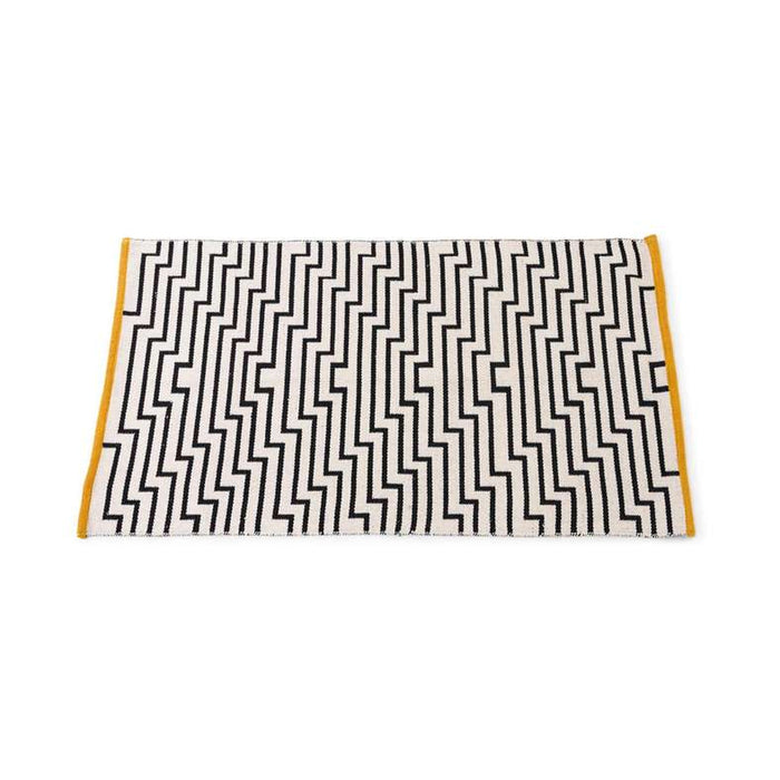 Trapis Handwoven Cotton Dhurrie 60X90Cm - Yellow
