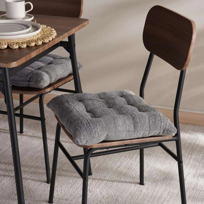 Tred Textured 2-Piece Chairpad Set 40X40Cm - Grey
