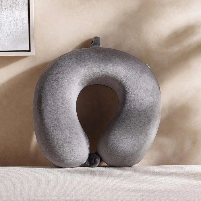 Trek Memory Foam Travel Pillow 30X30X9Cm - Grey