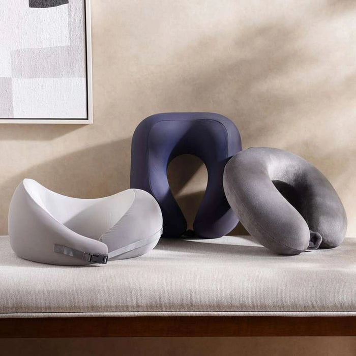 Trek Memory Foam Travel Pillow 30X30X9Cm - Grey