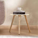 Trellis Accent Table Wood - White & Natural Pan Home