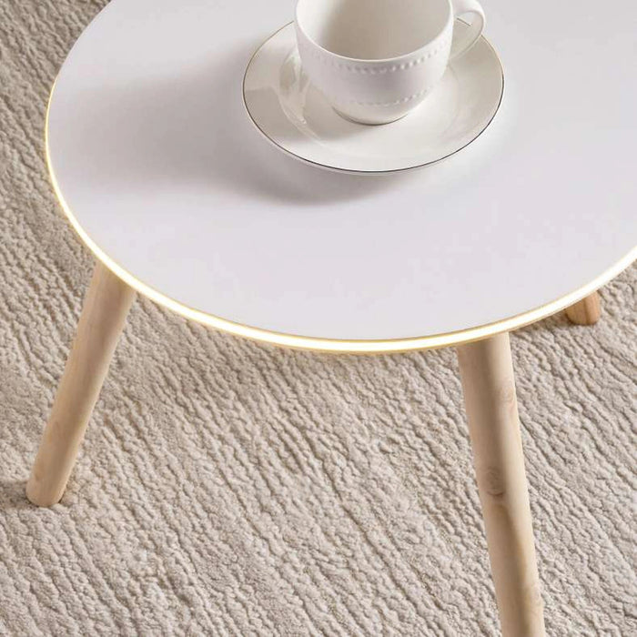 Trellis Accent Table Wood - White & Natural Pan Home