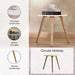 Trellis Accent Table Wood - White & Natural Pan Home