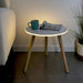 Trellis Accent Table Wood - White & Natural Pan Home