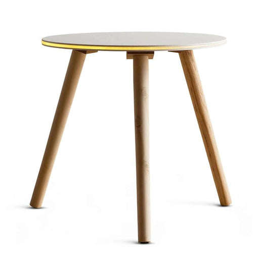 Trellis Accent Table Wood - White & Natural Pan Home