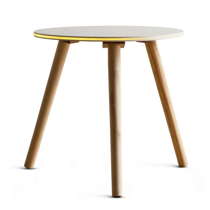 Trellis Accent Table Wood - White & Natural Pan Home