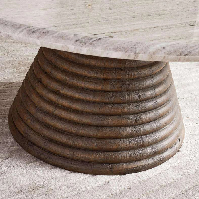 Trevi Coffee Table Marble - Beige & Brown