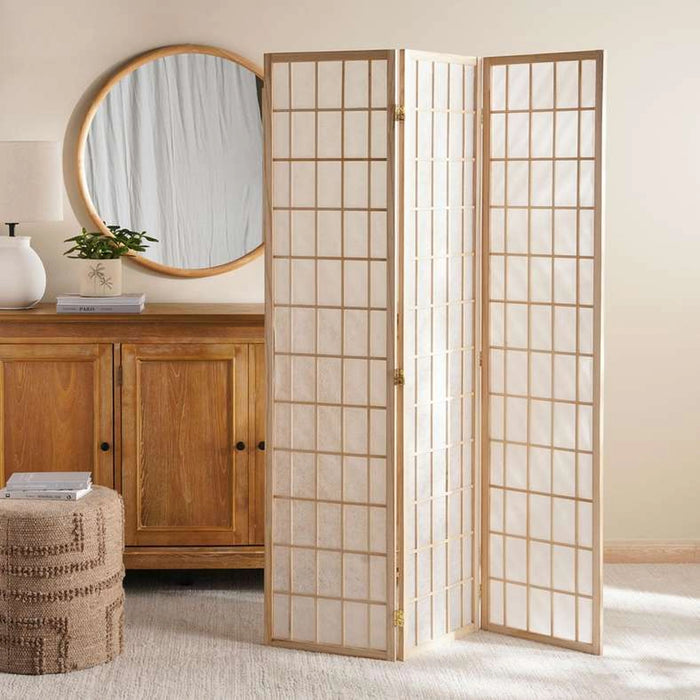 Trevon Shoji Screen 3-Panel Room Divider 40X170Cm - Natural