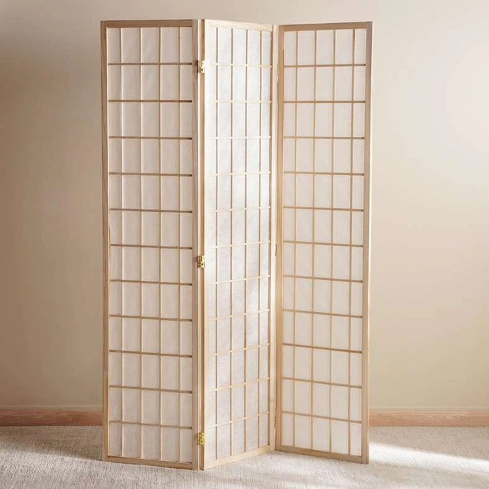 Trevon Shoji Screen 3-Panel Room Divider 40X170Cm - Natural