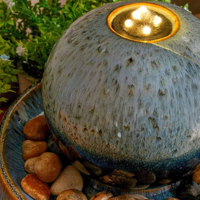 Trevor Porcelain Table Fountain 21X21X23Cm- Blue