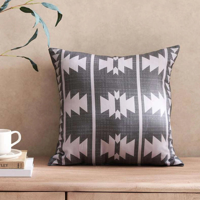 Tribal Printed Filled Cushion 45X45 cm-Grey Pan Home