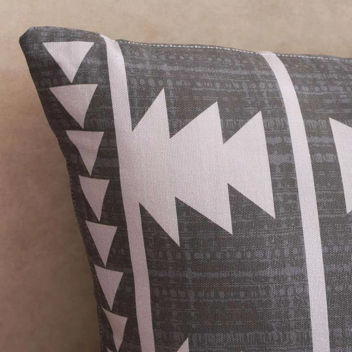 Tribal Printed Filled Cushion 45X45 cm-Grey Pan Home