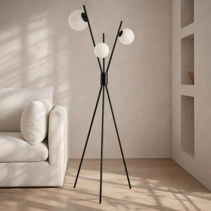 Trident 3-Light G9 Floor Lamp 70X164Cm - Black