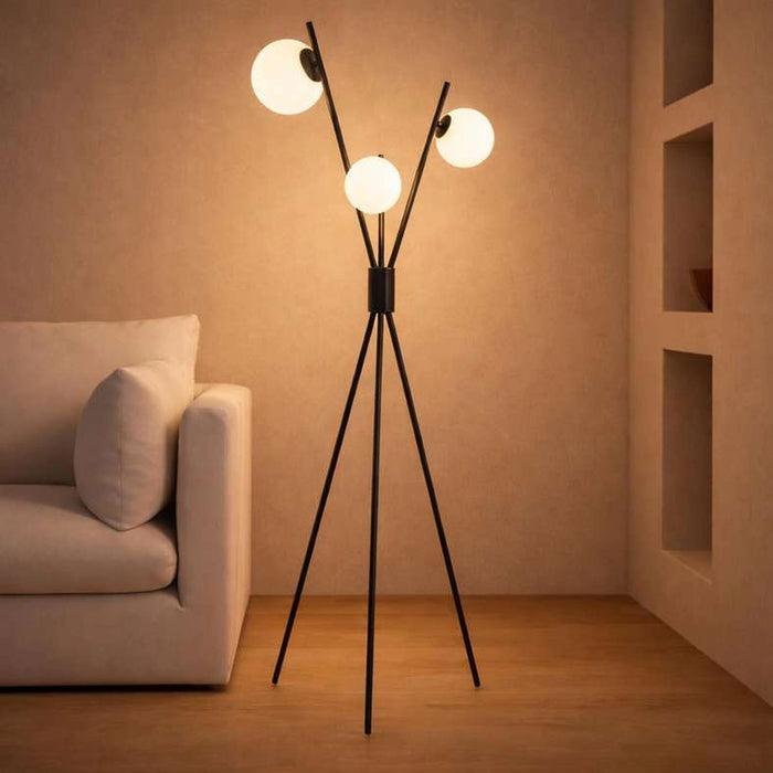 Trident 3-Light G9 Floor Lamp 70X164Cm - Black