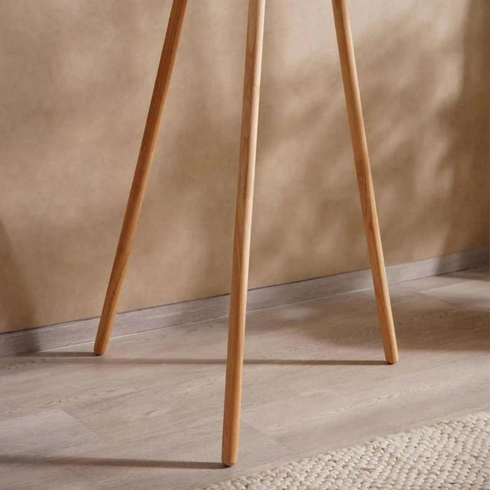 Tripod E27 Wooden Floor Lamp Dia 45X157.5Cm - Brushed Gold