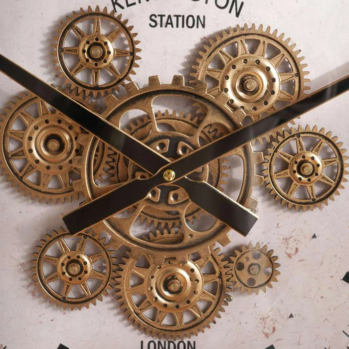 Tronix Vintage Gear Clock With Led Light Dia 60Cm - Brown