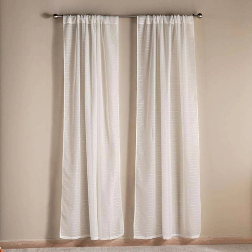 Trossa 2 Piece Sheer Curtain Set 135X240Cm - White PAN HOME