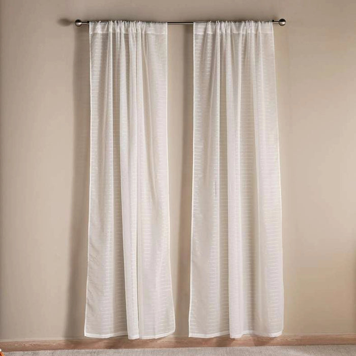 Trossa 2 Piece Sheer Curtain Set 135X300Cm - White