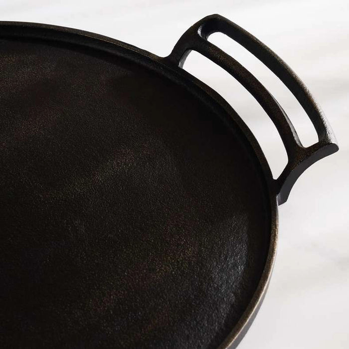 Trove Metal Round Tray With Handles 53X45X3.8Cm - Bronze