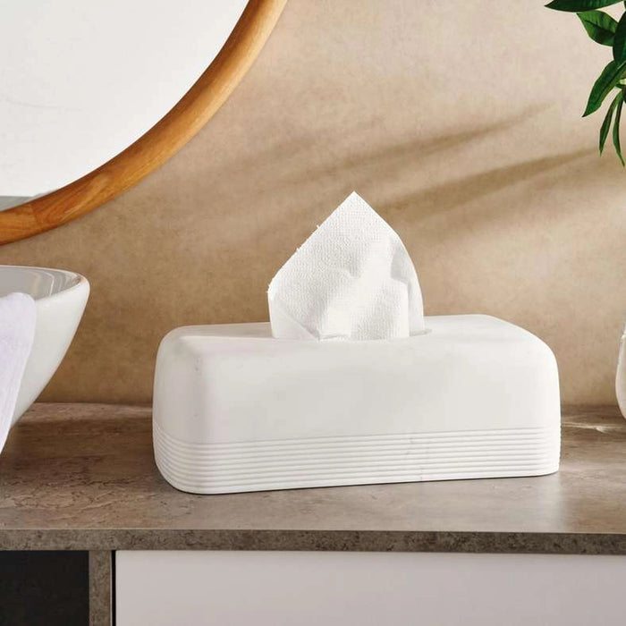 Troy Tissue Box Cover 31X10X17.5Cm - White
