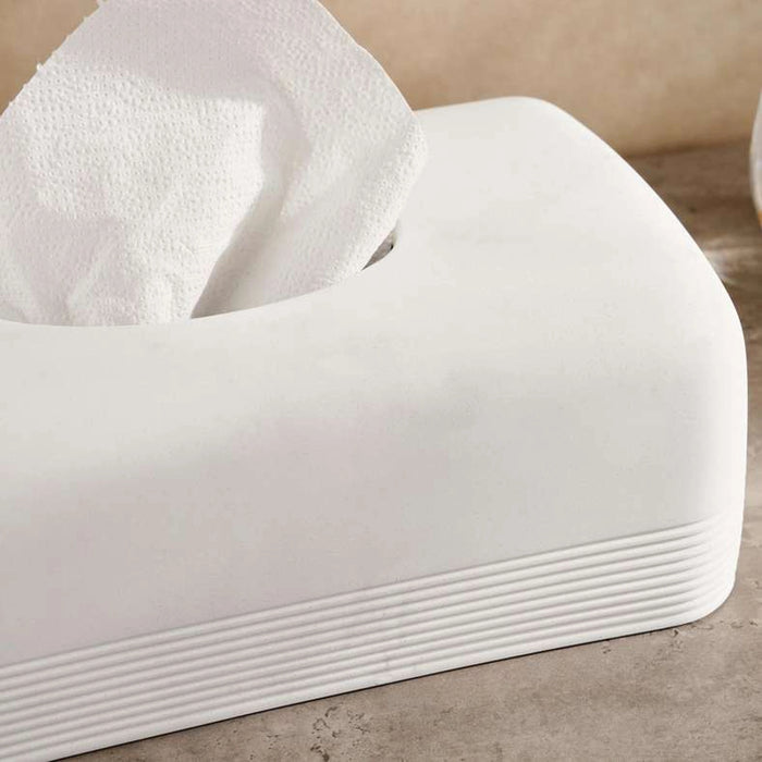 Troy Tissue Box Cover 31X10X17.5Cm - White