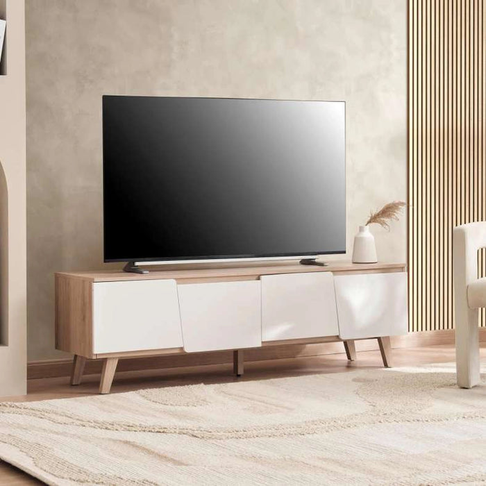 Troya Tv Unit Upto 60 Inches Melamine - White Natural