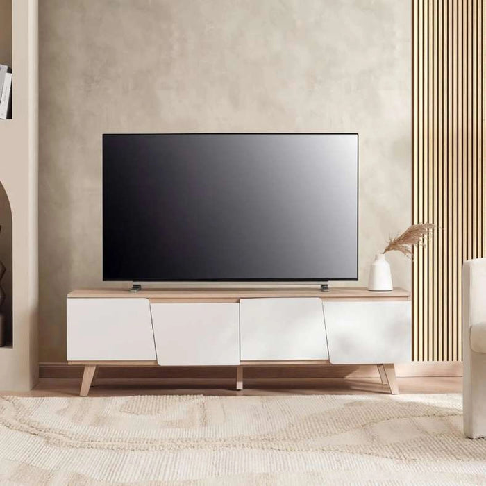 Troya Tv Unit Upto 60 Inches Melamine - White Natural