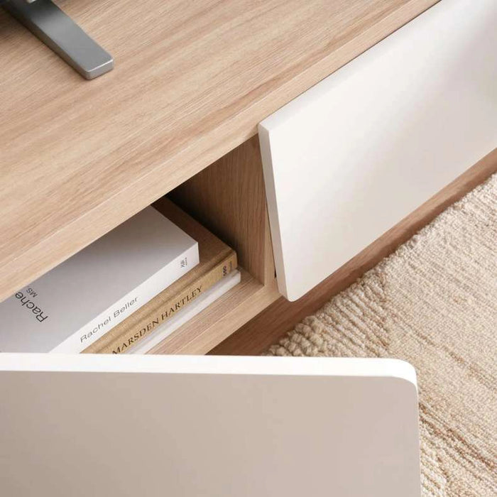Troya Tv Unit Upto 60 Inches Melamine - White Natural